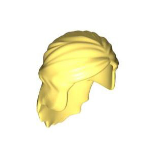 레고 부품 피규어 긴 헤어 밝은 노란색 Bright Light Yellow Minifigure, Hair Female Mid-Length with Braid around Sides 4550924