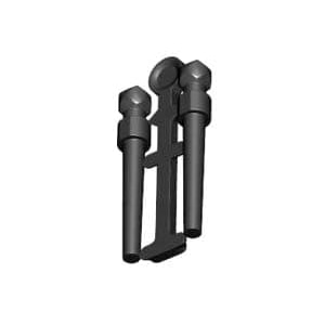 레고 부품 해리포터 마법 지팡이 1쌍 검정색 Black Minifigure, Utensil Wand, 2 on Sprue 6270027