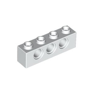 [USED변색있음]레고 부품 테크닉 브릭 흰색 White Technic, Brick 1 x 4 with Holes 370101