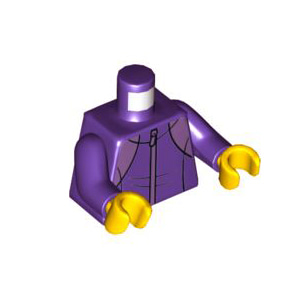 레고 부품 피규어 상체 토르소 운동복 다크 퍼플 Dark Purple Torso Tracksuit with Medium Lavender Zipper and White Mountain Logo on Back Pattern / Dark Purple Arms / Yellow Hands 6270390