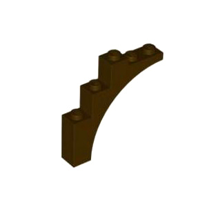 레고 부품 아치헝 브릭 다크 브라운 Dark Brown Brick, Arch 1 x 5 x 4 - Continuous Bow 4518606