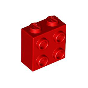 레고 부품 변형 브릭 빨간색 Red Brick, Modified 1 x 2 x 1 2/3 with Studs on 1 Side 6135130