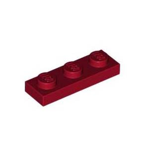 레고 부품 플레이트 다크 레드 Dark Red Plate 1 x 3 4539076