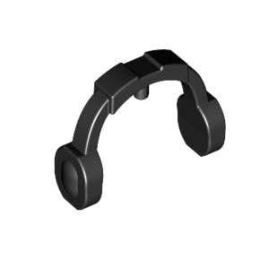 레고 부품 헤드셋 검정색 Black Minifigure, Ear Protectors / Headphones / Headset - Thick Arms 6036006
