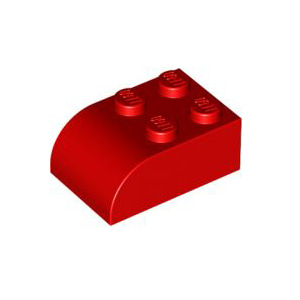 레고 부품 변형 브릭 빨간색 Red Brick Modified 2 x 3 with Curved Top 621521