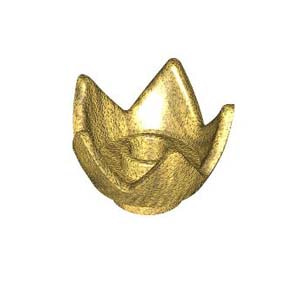 레고 부품 왕관 진주빛 골드 Pearl Gold Minifigure, Headgear Crown with 5 Points, Open Center Stud 6257048