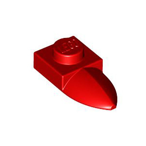 레고 부품 변형 플레이트 빨간색 Red Plate, Modified 1 x 1 with Tooth Horizontal 6078640