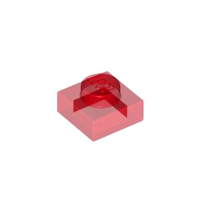 레고 부품 플레이트 투명 빨간색 Trans-Red Plate 1 x 1 3000841