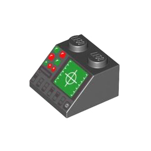 레고 부품 경사 슬로프 프린팅 레이더 Black Slope 45 2 x 2 with Radar and Disk Slot Pattern 4295400