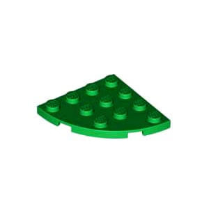 레고 부품 원형 플레이트 코너 녹색 Green Plate, Round Corner 4 x 4 6038682