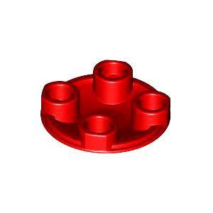 레고 부품 원형 플레이트 빨간색 Red Plate, Round 2 x 2 with Rounded Bottom (Boat Stud) 4278275