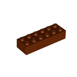 레고 부품 브릭 블럭 적갈색 Reddish Brown Brick 2 x 6 4216615