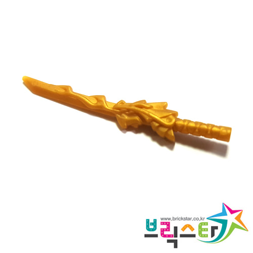 레고 부품 무기 드래곤 칼 스워드 진주빛 골드 Pearl Gold Minifigure, Weapon Sword, Katana (Dragon Guard)