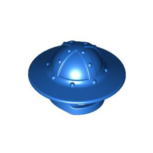 레고 부품 헬멧 챙 투구 파란색 Blue Minifigure, Headgear Helmet Castle with Broad Brim 6128779