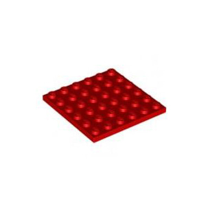 레고 부품 플레이트 빨간색 Red Plate 6 x 6 4144302