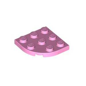 레고 부품 원형 플레이트 코너 밝은 핑크 Bright Pink Plate, Round Corner 3 x 3 4620318