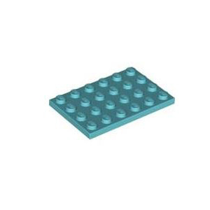 레고 부품 플레이트 미디엄 하늘색 Medium Azure Plate 4 x 6 4619515