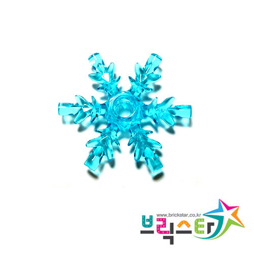 레고 부품 얼음 크리스탈 투명 라이트 블루 Trans-Light Blue Belville Ice Crystal (Snowflake) 4 x 4 6136931