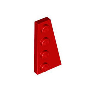 레고 부품 웨지 플레이트 오른쪽 빨간색 Red Wedge, Plate 4 x 2 Right 4160866