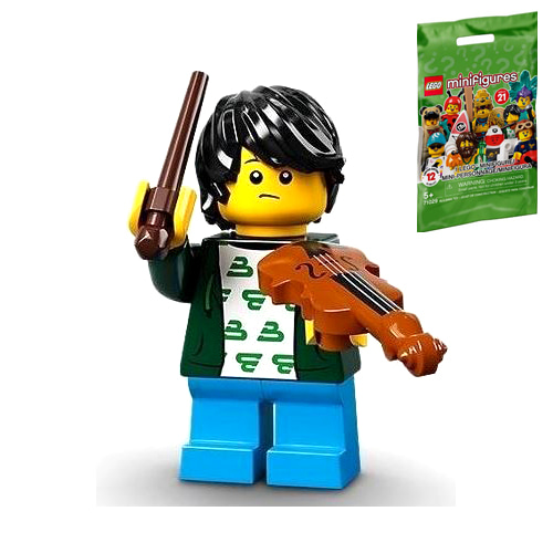 레고 피규어 미피21탄 바이올린 소년 Violin Kid , Series 21 71029 (Complete Set with Stand and Accessories)[포장윗면살짝개봉]