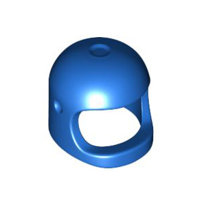 레고 부품 우주인 헬멧 파란색 Blue Minifigure, Headgear Helmet Space / Town with Thick Chin Strap - with Visor Dimples 6290364