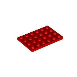 레고 부품 플레이트 빨간색 Red Plate 4 x 6 303221