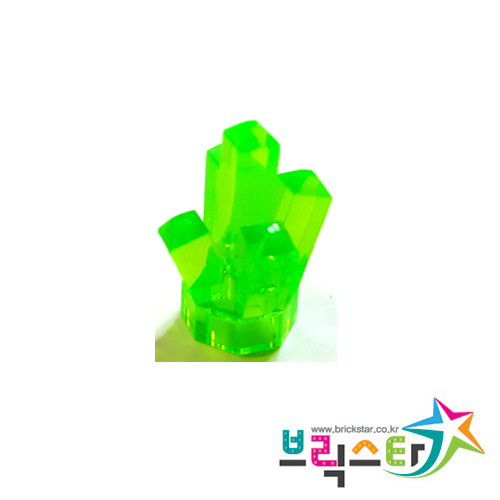 레고 부품 보석 크리스탈 투명 밝은 녹색 Trans-Bright Green Rock 1 x 1 Crystal 5 Point