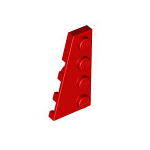 레고 부품 웨지 플레이트 왼쪽 빨간색 Red Wedge, Plate 4 x 2 Left 4161329
