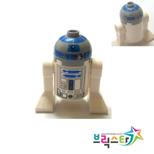 [USED사용감있음]레고 피규어 스타워즈 구형 알투 디투 Astromech Droid, R2-D2, Light Bluish Gray Head