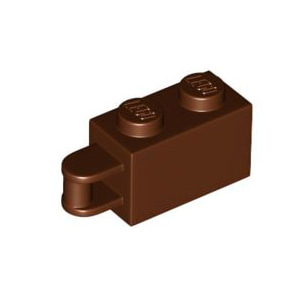 레고 부품 변형 브릭 적갈색 Reddish Brown Brick, Modified 1 x 2 with Handle on End - Bar Flush with Edge of Handle 6234272