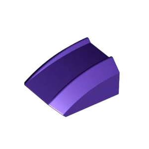 레고 부품 커브 경사 슬로프 다크 퍼플 Dark Purple Slope Curved 2 x 2 Lip 4566523