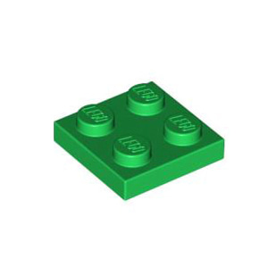 레고 부품 플레이트 녹색 Green Plate 2 x 2 302228