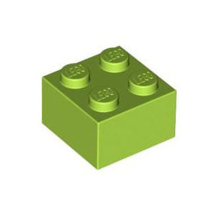 레고 부품 브릭 블럭 라임색 Lime Brick 2 x 2 4220632