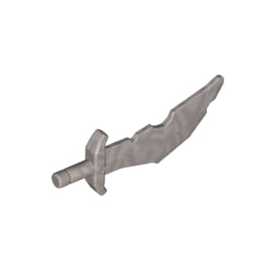 레고 부품 무기 시미터 칼 플랫 실버 Flat Silver Minifigure, Weapon Sword, Scimitar with Nicks 4611882