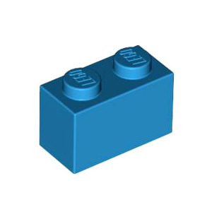 레고 부품 브릭 블럭 진한 하늘색 Dark Azure Brick 1 x 2 6004943