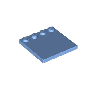 레고 부품 변형 타일 미디엄 블루 Medium Blue Tile, Modified 4 x 4 with Studs on Edge 6195157