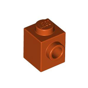 레고 부품 변형 브릭 다크 오렌지 Dark Orange Brick, Modified 1 x 1 with Stud on 1 Side 4666322