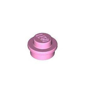 레고 부품 원형 플레이트 밝은 핑크 Bright Pink Plate, Round 1 x 1 Straight Side 4517996