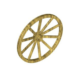 레고 부품 마차 바퀴 진주빛 골드 Pearl Gold Wheel Wagon Giant (56mm D.) 4625247