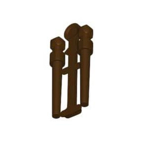 레고 부품 해리포터 마법 지팡이 1쌍 다크 브라운 Dark Brown Minifigure, Utensil Wand, 2 on Sprue 6270032