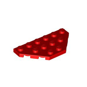 레고 부품 웨지 플레이트 컷 코너 빨간색 Red Wedge, Plate 3 x 6 Cut Corners 241921
