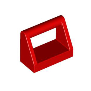 레고 부품 변형 플레이트 빨간색 Red Tile, Modified 1 x 2 with Handle 243221