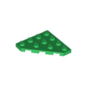 레고 부품 웨지 플레이트 컷코너 녹색 Green Wedge, Plate 4 x 4 Cut Corner 4651215