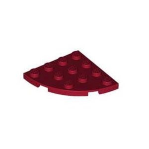 레고 부품 원형 플레이트 코너 다크 레드 Dark Red Plate, Round Corner 4 x 4 4613267