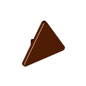 레고 부품 삼각 모양 표지판 적갈색 Reddish Brown Road Sign 2 x 2 Triangle with Clip 4517594