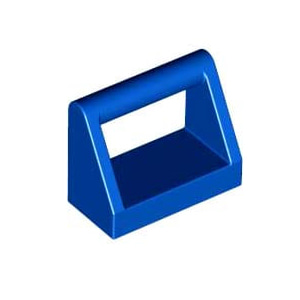 레고 부품 변형 타일 파란색 Blue Tile, Modified 1 x 2 with Handle 243223