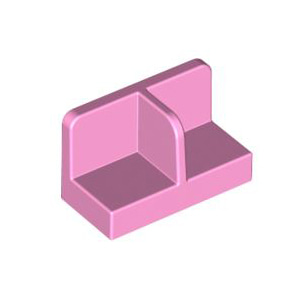레고 부품 판넬 밝은 핑크 Bright Pink Panel 1 x 2 x 1 with Rounded Corners and Center Divider 4599686