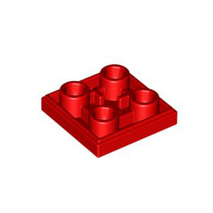 레고 부품 변형 타일 역방향 빨간색 Red Tile Modified 2 x 2 Inverted 6013868