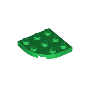 레고 부품 원형 플레이트 코너 녹색 Green Plate, Round Corner 3 x 3 6062166