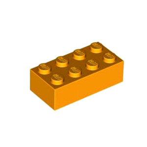 레고 부품 브릭 블럭 밝은 오렌지색 Bright Light Orange Brick 2 x 4 6100027
